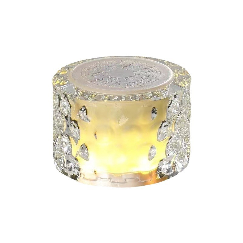 炫彩迷你水晶透明藍(lán)牙音箱家用戶外便攜式低音炮智能氛圍感音響詳情圖5