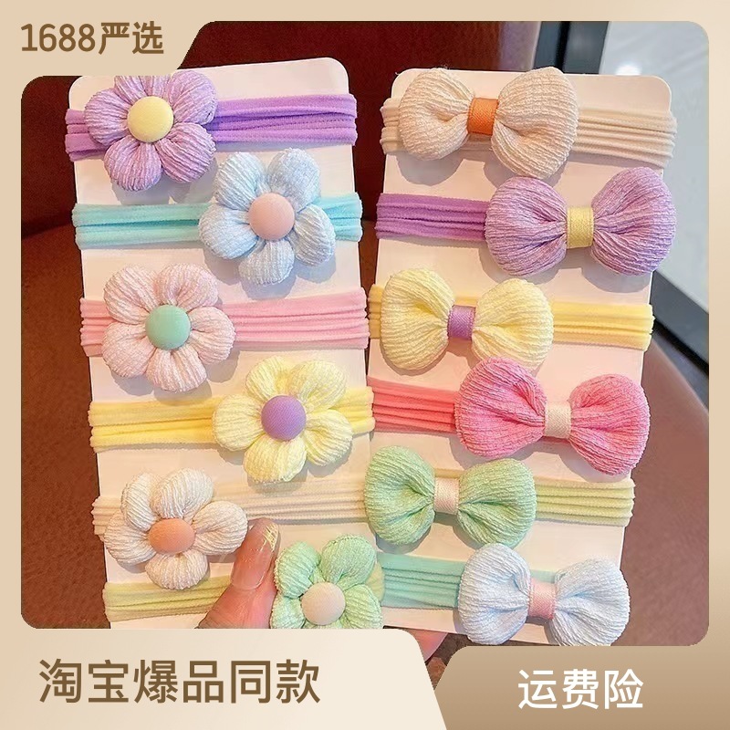 Baby Does Not Hurt The Hair Rubber Band Little Girl's Head Rope High Elastic Durable Girl's Braided Hair Rope Children's Hair Rope Headband