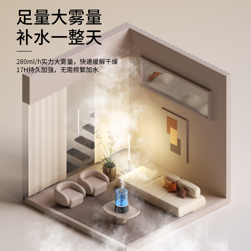 Cross-Border New Mini Humidifier Home Office Ultrasonic Air Humidifier Gift Wholesale Factory Direct Sales Application Scenario