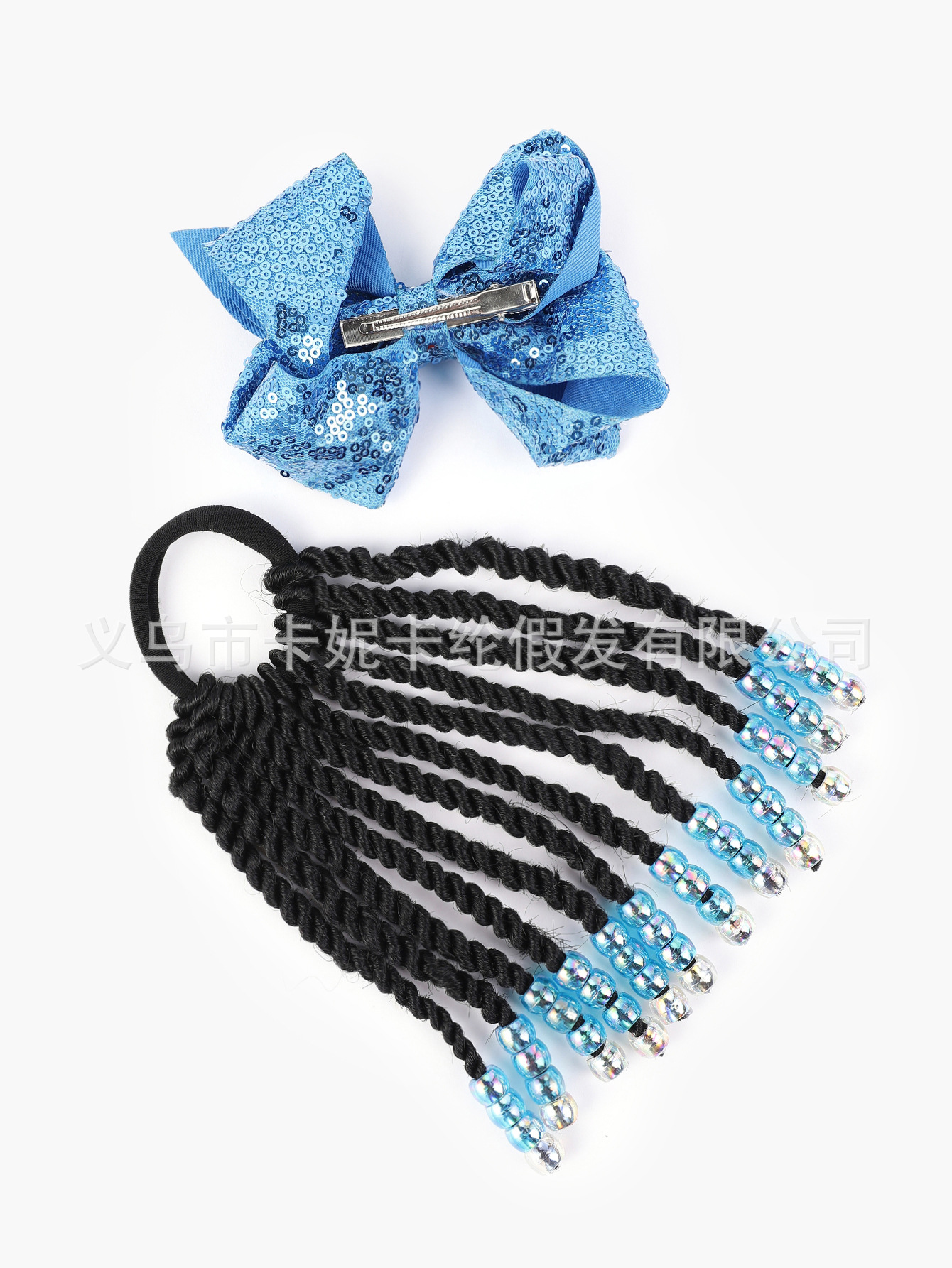 شريط أزرق جديد من الشعر المستعار مع أميرة حرز حلقة Wig Products Specification image