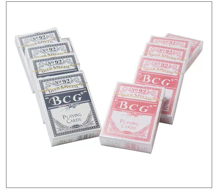 纸扑克牌厂家 BCG红蓝色德州扑克牌跨境内销外销扑克牌
