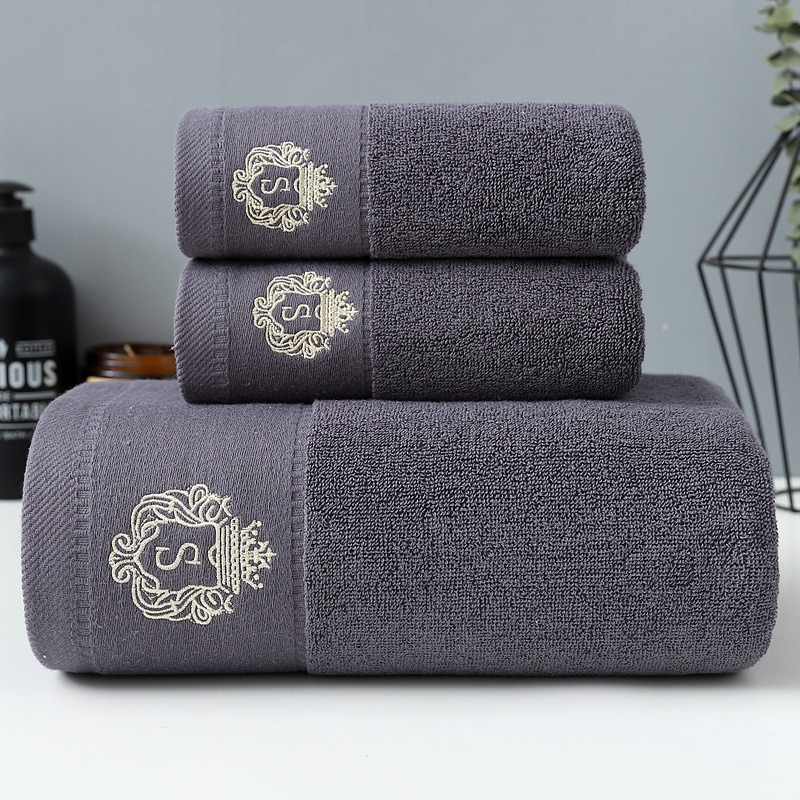 毛巾洗脸用纯棉浴巾成人提花酒店家用运动健身美容院套装详情图2