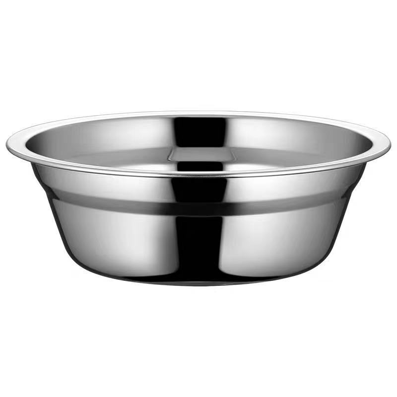 Stainless Steel Non-Magnetic Soup Basin Round Deepening And Thickening 05 Multi-Purpose Dish Basin Basin Bowl School Hotel Canteen Item Picture