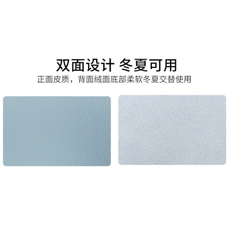 Leather mouse pad, anti-slip computer desk pad, game wrist guard desk pad, simple small pad, custom LOGO based on provided image Application Scenario