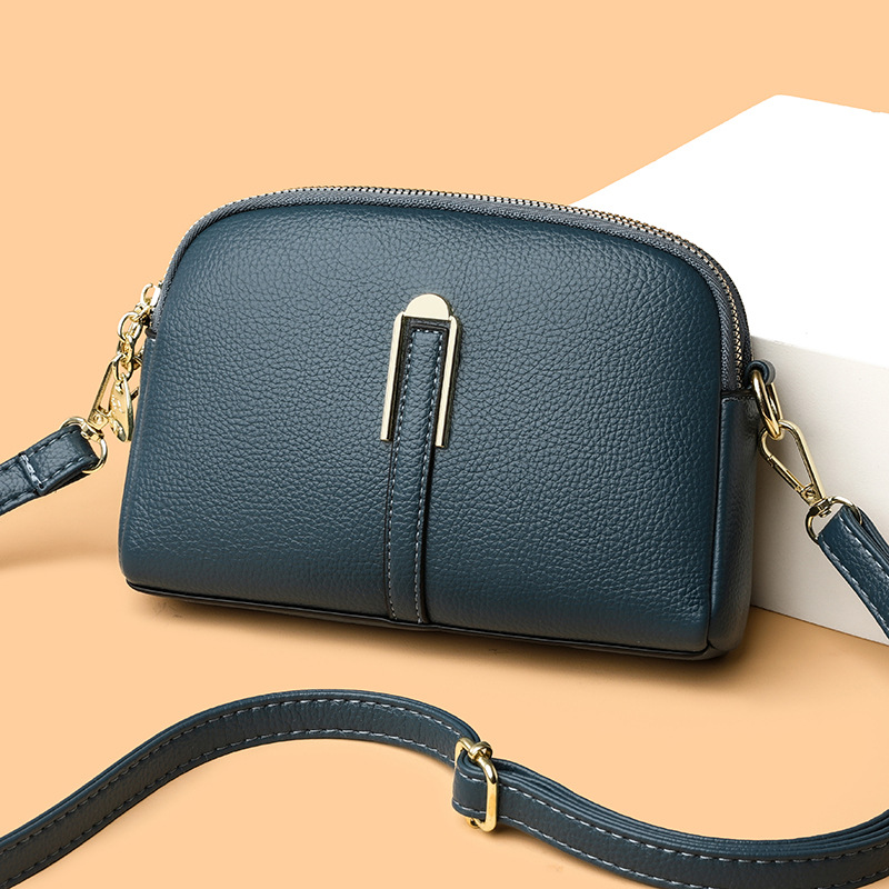 Cross-border Women's Bag 2026 New style, trendy, casual and versatile single-shoulder crossbody bag, fashionable and simple, three-layer large capacity small bag Specification image