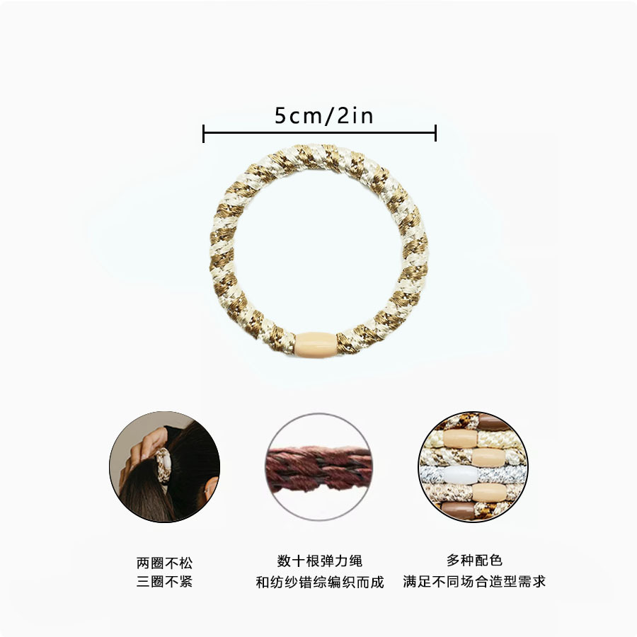 Wholesale of new cross-border hair ties and hair accessories, featuring 8 pieces of high-end Korean embroidery thread for tying and stretching high elasticity details Picture
