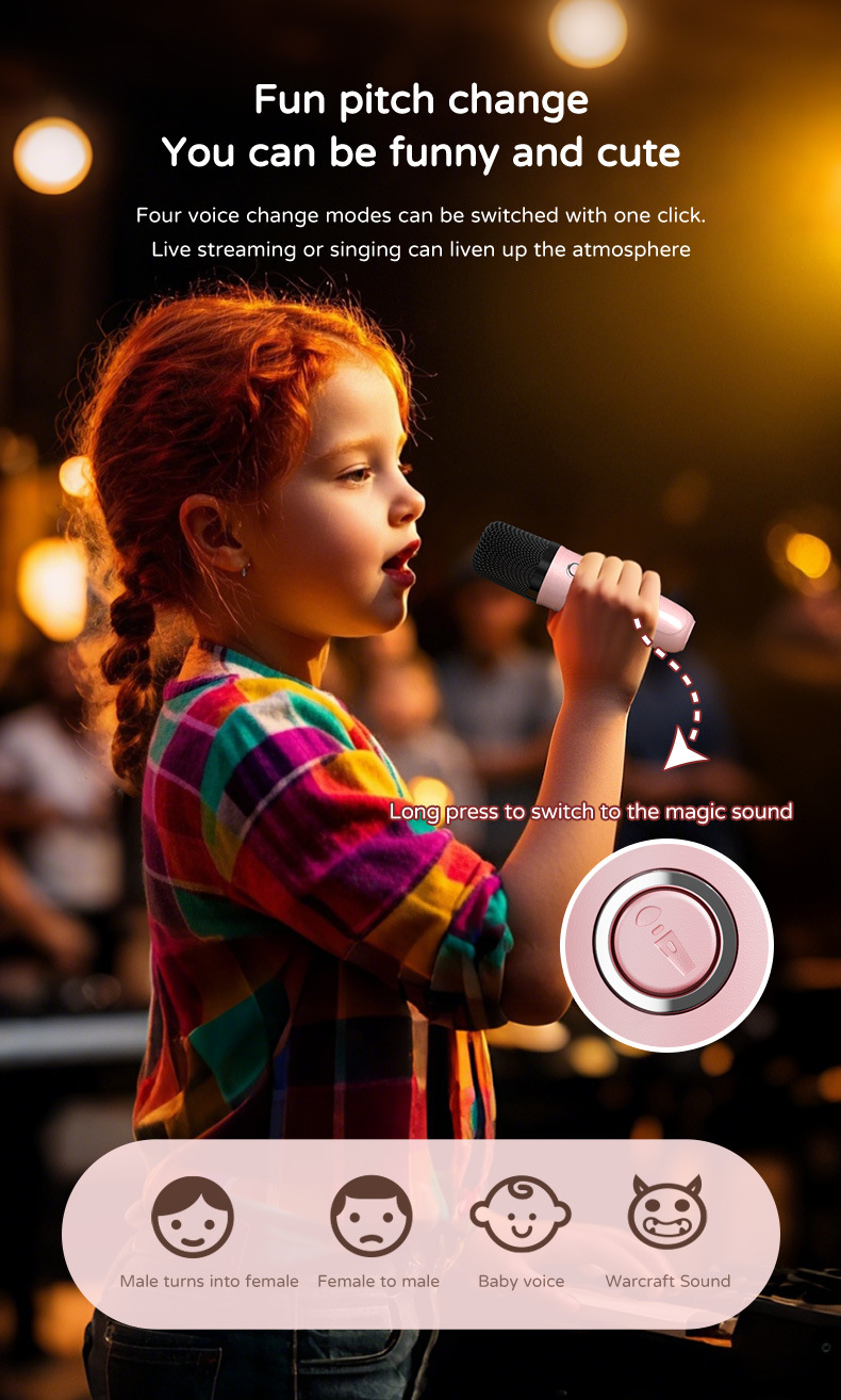 跨境热销无线蓝牙小音箱便携家庭户外唱歌专用话筒音响一体麦克风详情13