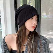 Hats Men's and women's baotou hats Korean version tide pullover caps pile pile caps casual knitted bandanna caps night caps moon caps cold caps