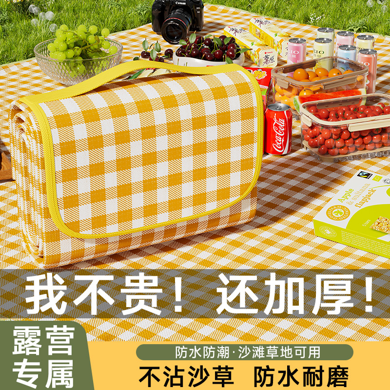 大号野餐垫防潮垫加厚户外野炊野营沙滩帐篷地垫防水大号草坪垫子