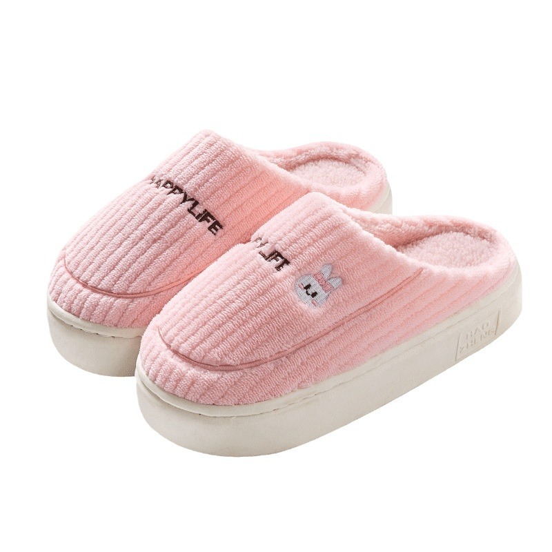 Cixi cotton slippers for women are suitable for home use in spring, autumn and winter. They are indoor anti-slip postpartum shoes with thick soles for home warmth and for couples and men Item Picture