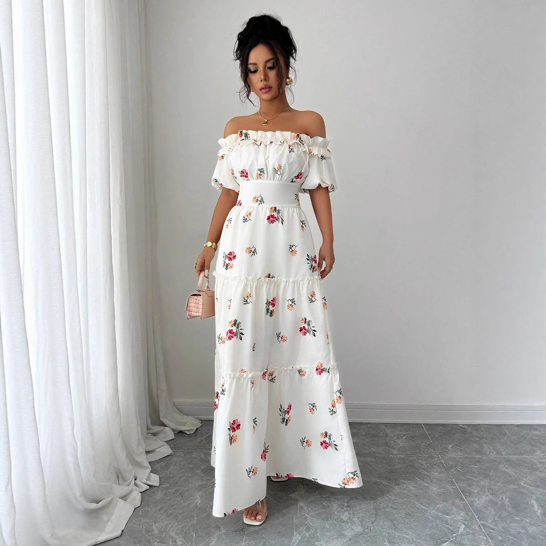 French romantic and gentle style, off-the-shoulder slimming, concealing flaws, elegant and fashionable, commuting, casual, comfortable, charming and retro details Picture