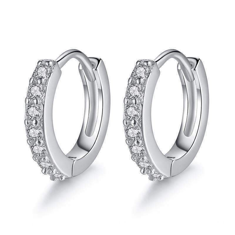 Cross-border live streaming is selling sweet and stylish diamond-encrusted heart-shaped earrings, stud earrings and women's ear buckles Item Picture
