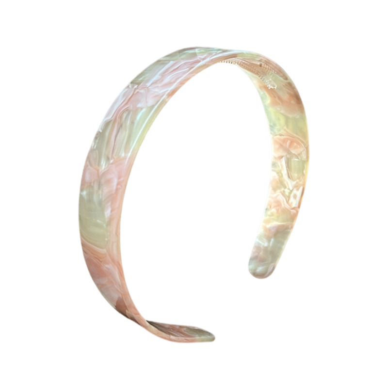 Korean acetate leopard print color hairband with teeth, anti-slip wide edge headband and hair clip, a versatile new for French style women going out Item Picture