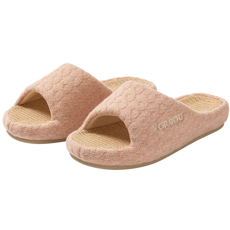 Yuan Gang Home linen slippers for women, anti-slip soft soles for indoor use in summer, sweat-absorbing cotton and linen, suitable for all seasons in spring and autumn Item Picture