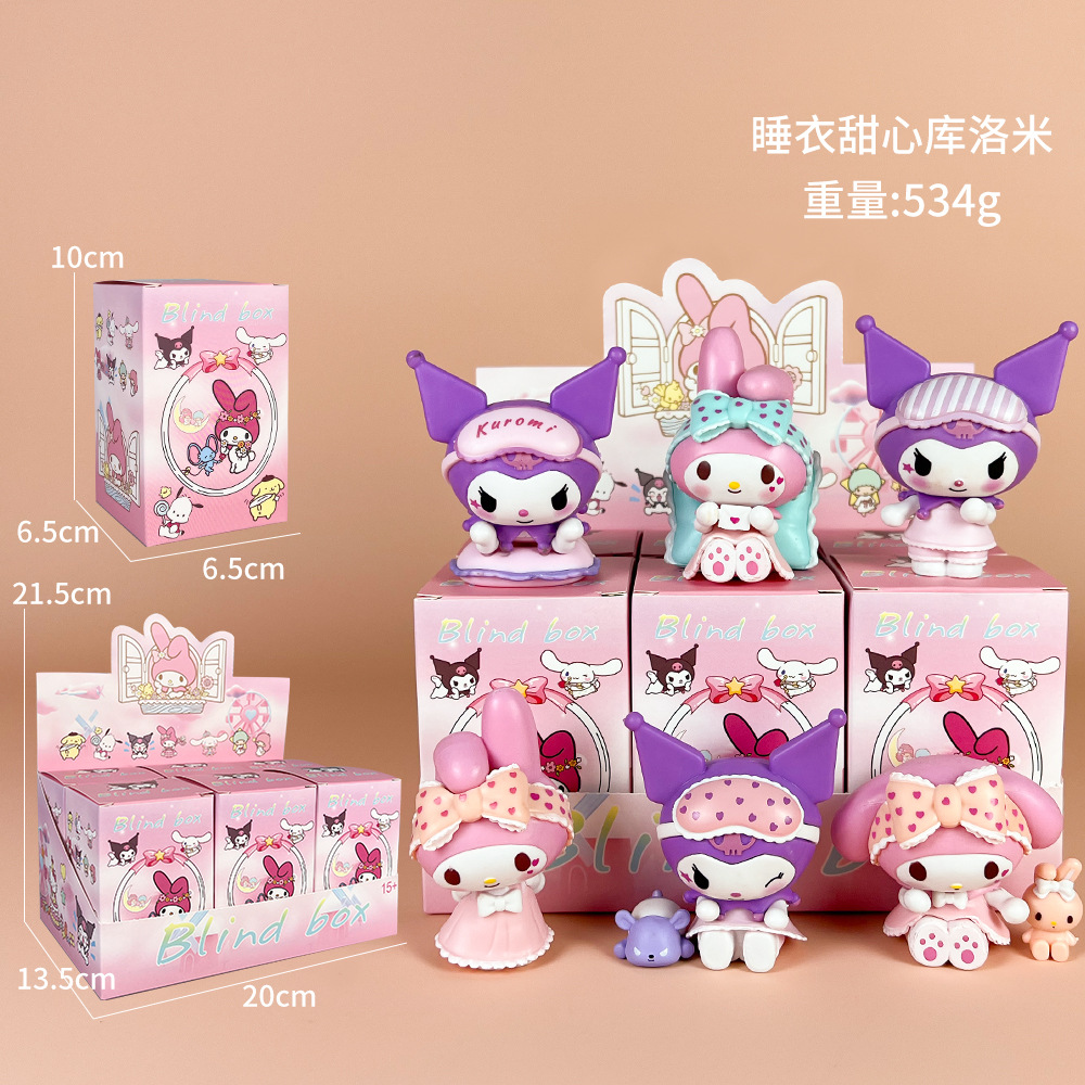 Sanrio caja ciega kulomi adivinación melody pacha mano de obra anime dibujos animados lindo modelo pant juego de moda al por mayor modelo agarrador twist egg caja ciega coche pastel pant juguete pic 34