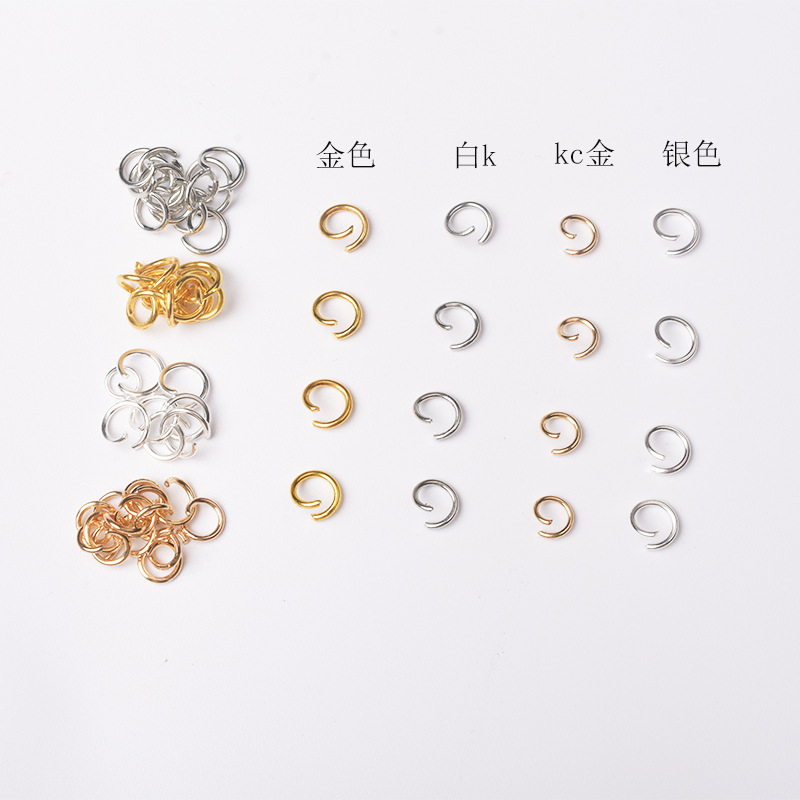 Cross-border exclusive supply of open rings, hanging rings, single rings, hand-connected rings, jewelry accessories, connecting rings, iron rings, open rings wholesale