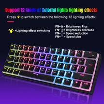 新L700 61Key布丁机械键盘青轴12种灯光模式有线游戏现货批发