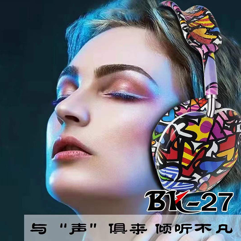 Transfronteriza nuevo BK-27 tendencia graffiti auriculares bluetooth auriculares estéreo inalámbrico bluetooth auriculares Specification image