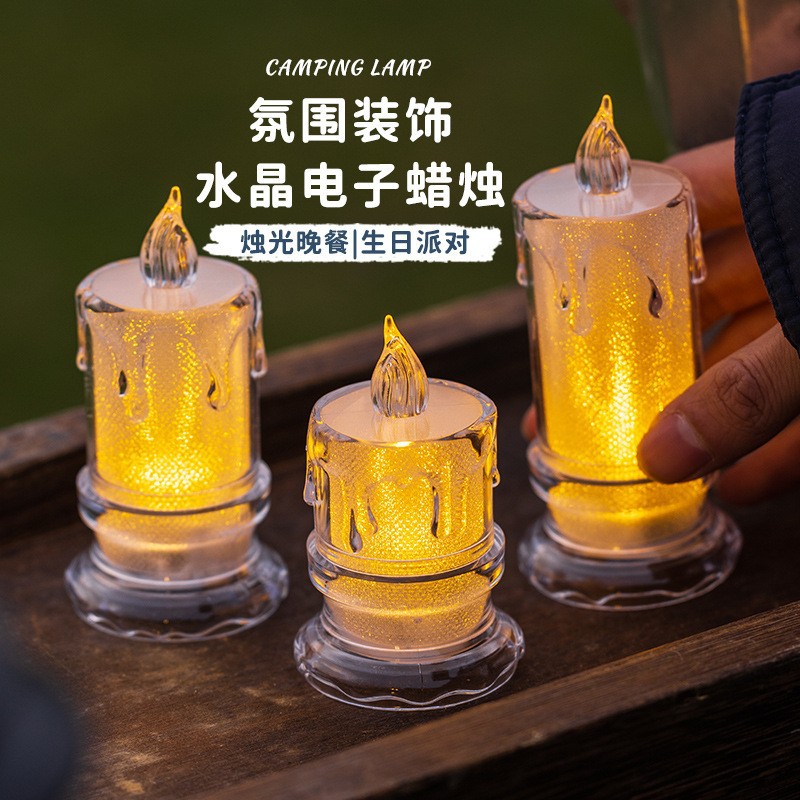 Home simulation electronic birthday candle lamp, proposal declaration, romantic atmosphere, scene decoration, surprise props, candles, scented candles, glass candle cups, white candles, birthday candles, shining candles Application Scenario