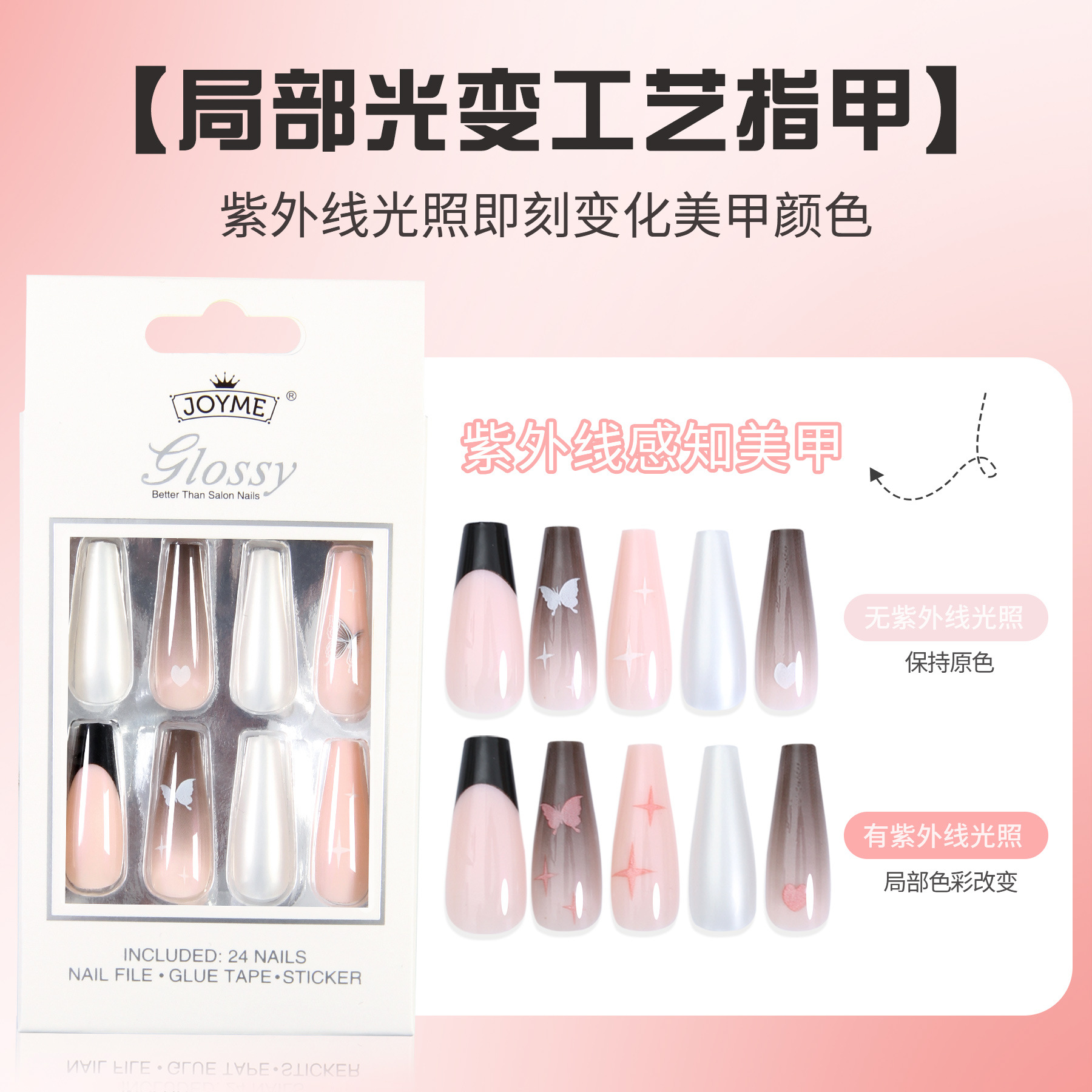 穿戴甲/美甲/手工穿戴甲/穿戴式美甲成品/穿戴式甲片产品图