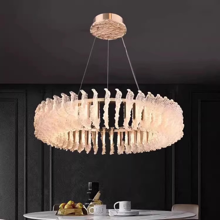 Cross-border modern light luxury crystal living room, bedroom, dining room, flower-filled chandelier, high-end blooming, luxurious villa, large chandelier Specification image