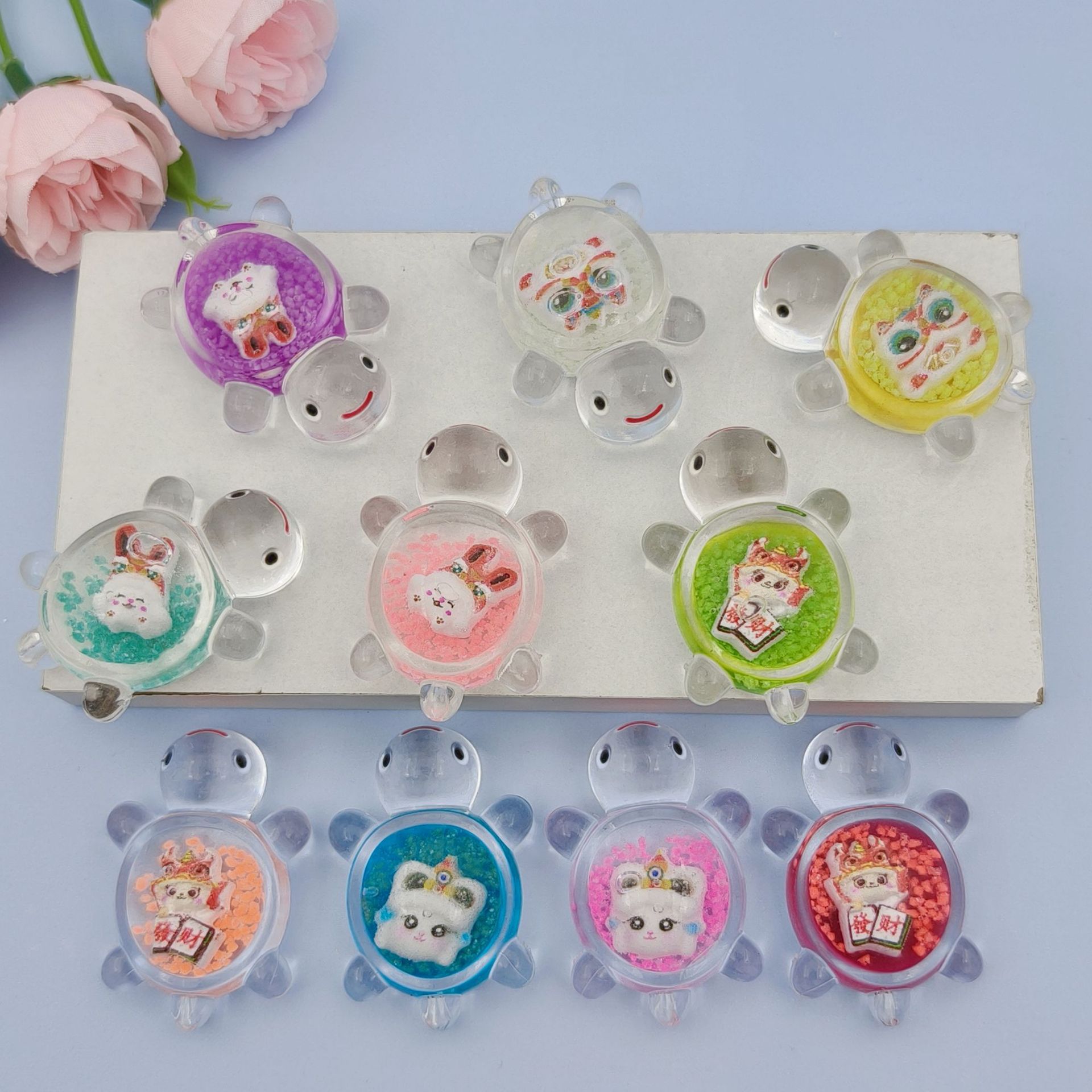 Glow-in-the-dark lion turtle super bright high-quality blind bag turtle tabletop decoration live network red New Year gift Item Picture