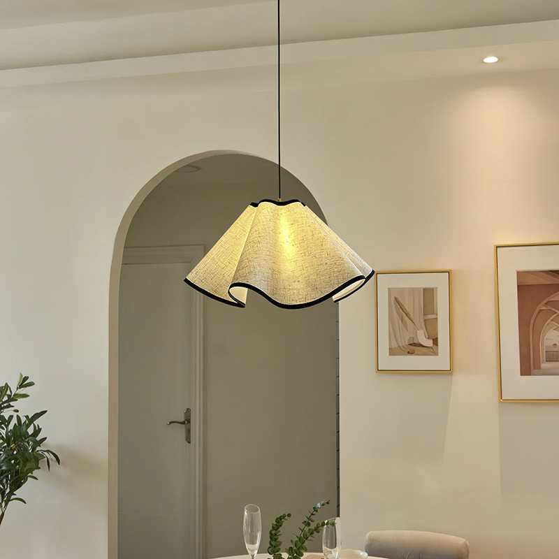 Restaurant chandelier Nordic hostel hotel bedroom bedside lamp Japanese cream style creative hotel bar lamp table lamp