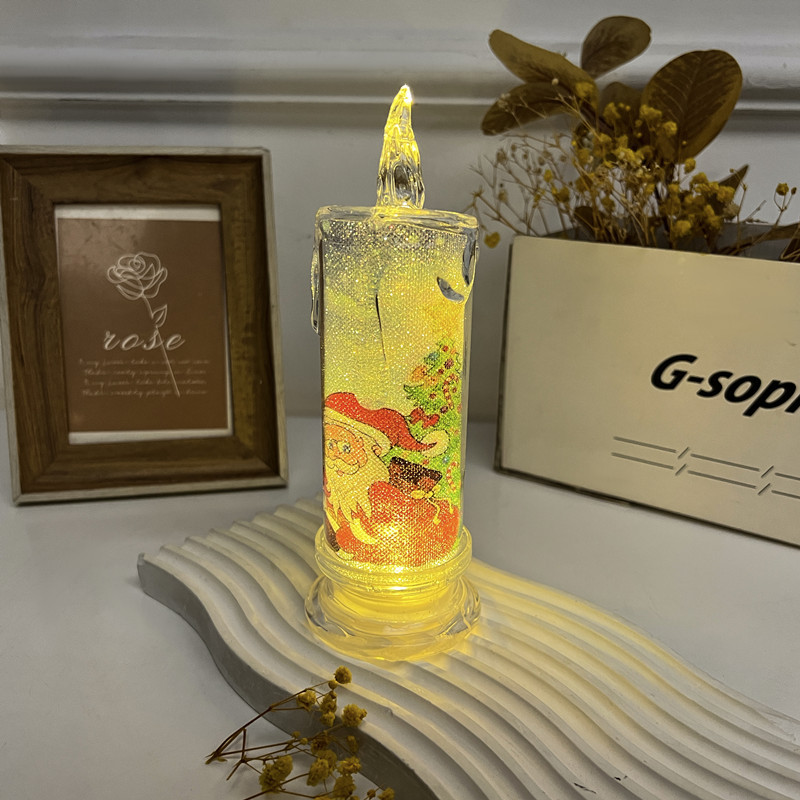 Cross-border new Christmas decoration LED tearful electronic candle simulation candle Santa Claus snowman Application Scenario