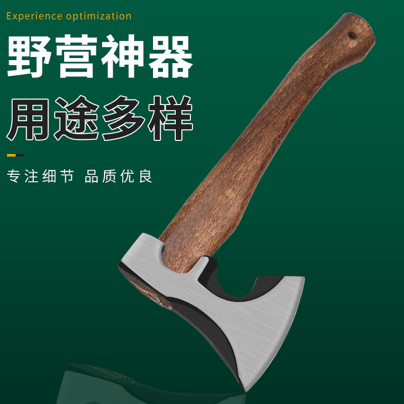 Outdoor all-steel portable aircraft axe, battle axe, camping sharp and durable firewood axe, hand-forged axe, woodworking axe Specification image