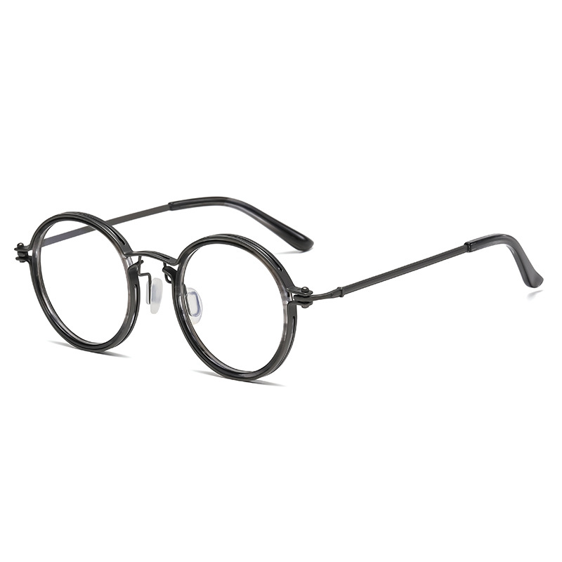 The retro and artistic round myopia glasses frame of the same style as Sun Honglei in the "Anti-Mafia Storm" series, full frame, trendy for both men and women Item Picture