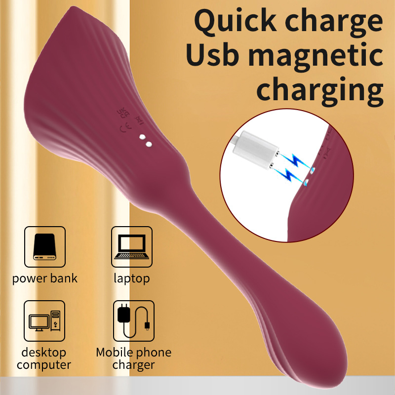 Adult sex toys liquid silicone double head vibrator female tongue licking masturbation equipment heating stick Application Scenario