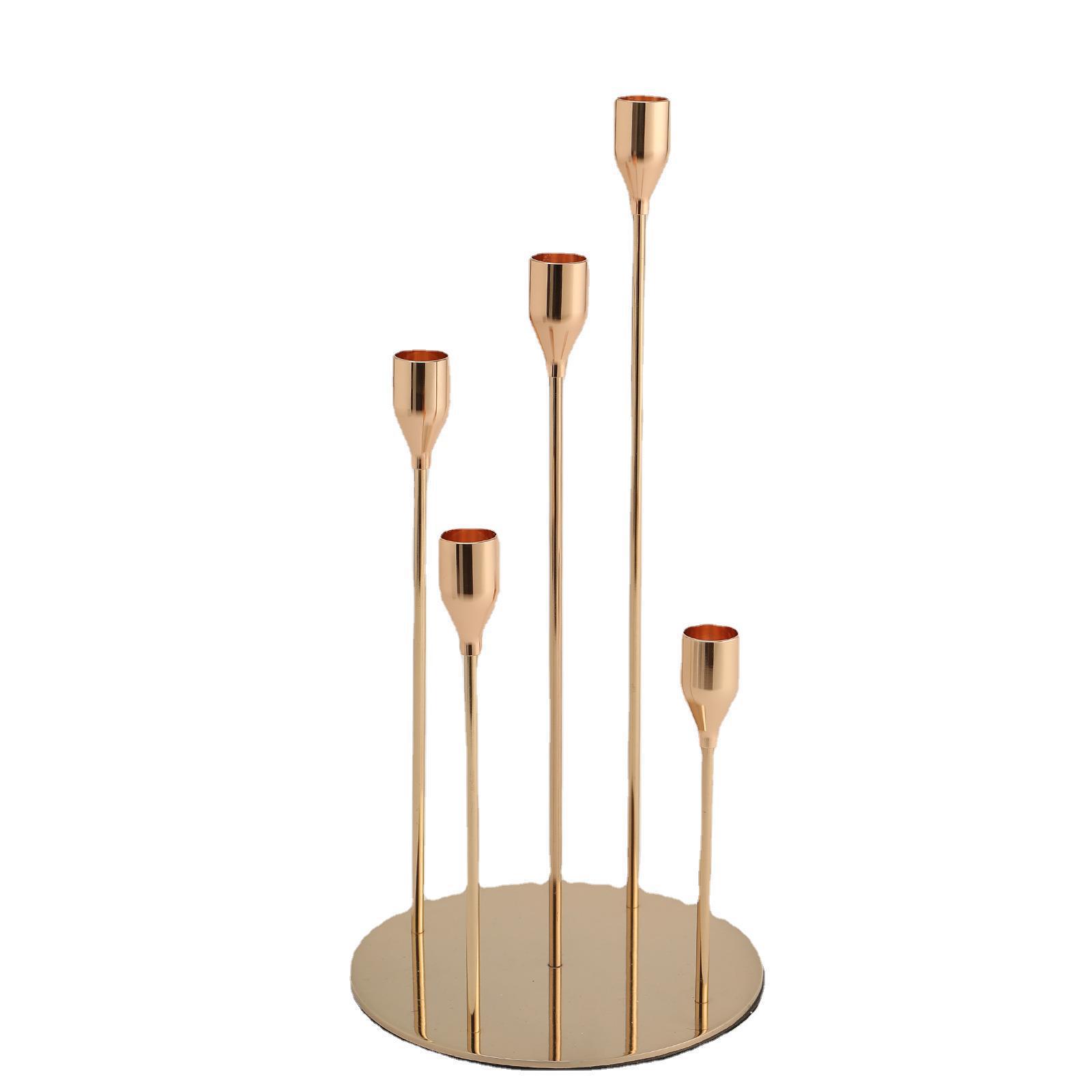 Cross-Border Amazon Creative Iron Candlestick Candle Cup Metal Decoration Wedding Banquet Candlestick Party Supplies Item Picture