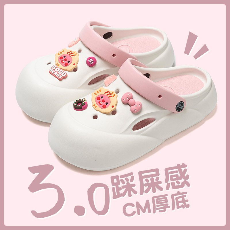 Crocs Women's Summer 2024 New Non-Slip And Deodorant Eva Beach Shoes To Wear Sandals Outside The Head Sandals