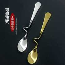 Espresso spoon Coffee hanging cup Crank tableware shaped curved spoon Creative spoon Spoon 304 stainless steel stir