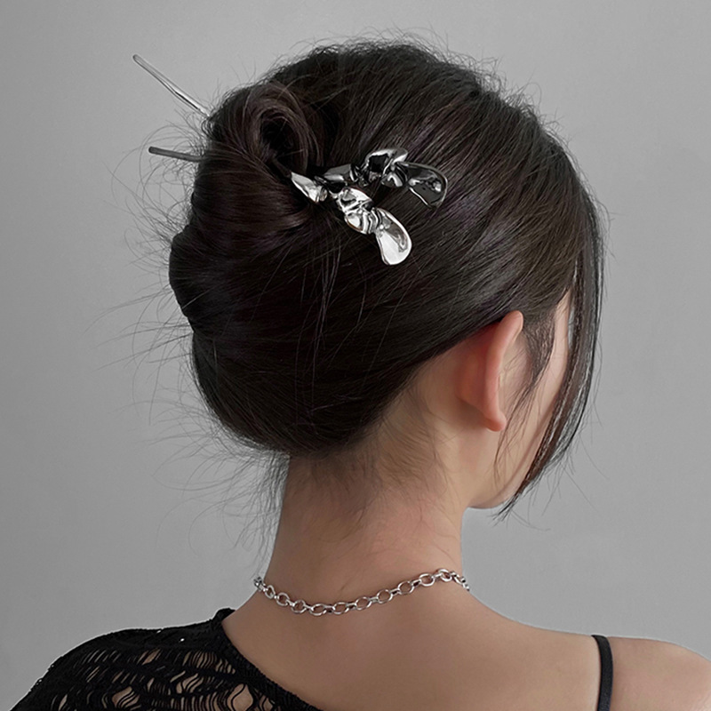 Original Design Simple Sweet Cool Spice Girl High-Grade Hairpin Daily Minority Hairpin Specification drawing