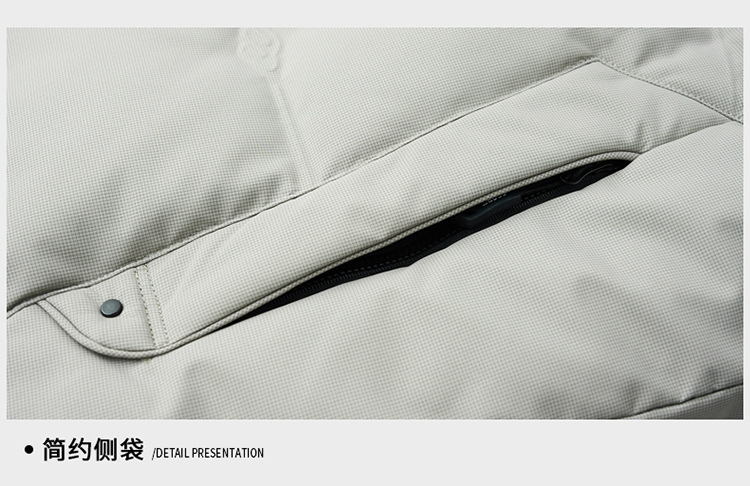 The new hooded down jacket for men in winter is warm and thick. The white duck down casual business jacket for middle-aged dads is trendy pic 38