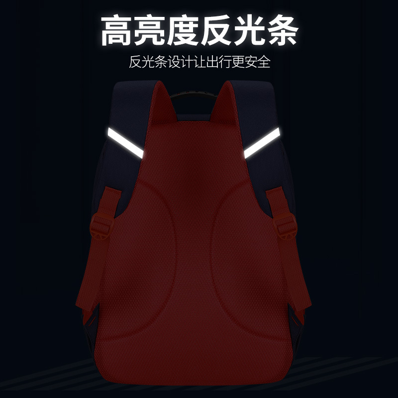 New School Bag Primary School Students Set Logo Printing Male And Female Students To Reduce The Burden Breathable British Style Children's Backpack Printing Specification drawing