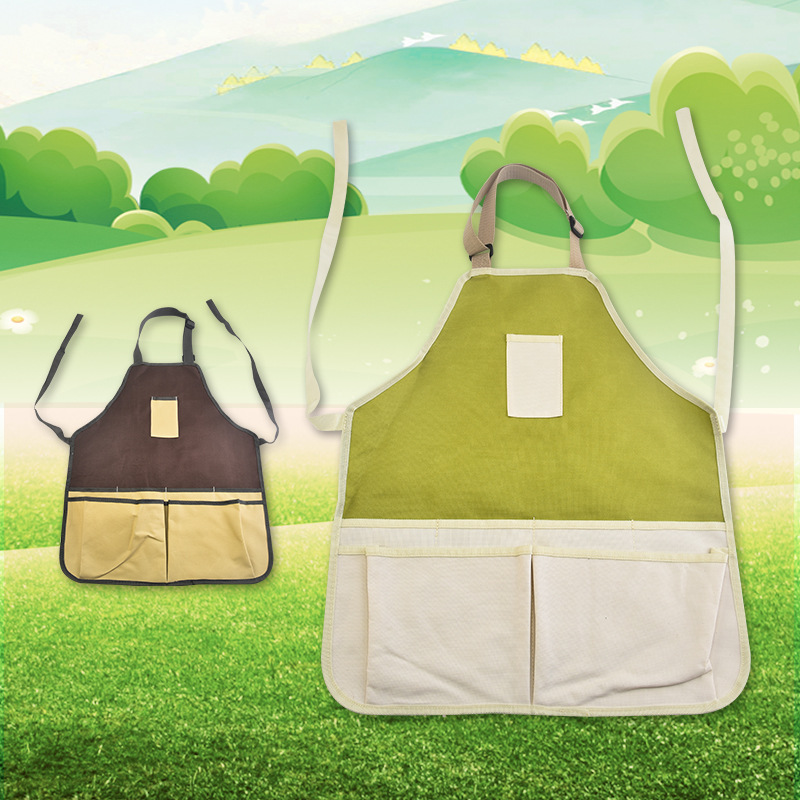 园艺多功能牛津布袋围裙防水里层大容量园林用品围裙花园铲工具包