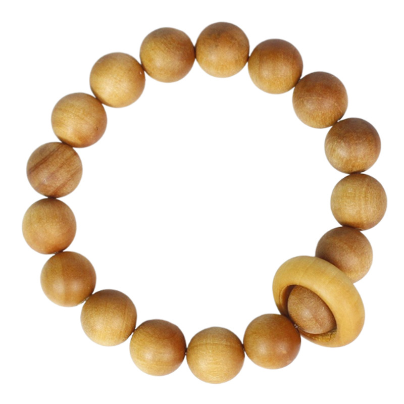 The Babi Sandalwood bracelet is a 12MM round bead running ring Buddhist prayer bead bracelet, similar to the old mountain sandalwood cultural play wood string on Xiaohongshu Douyin Item Picture