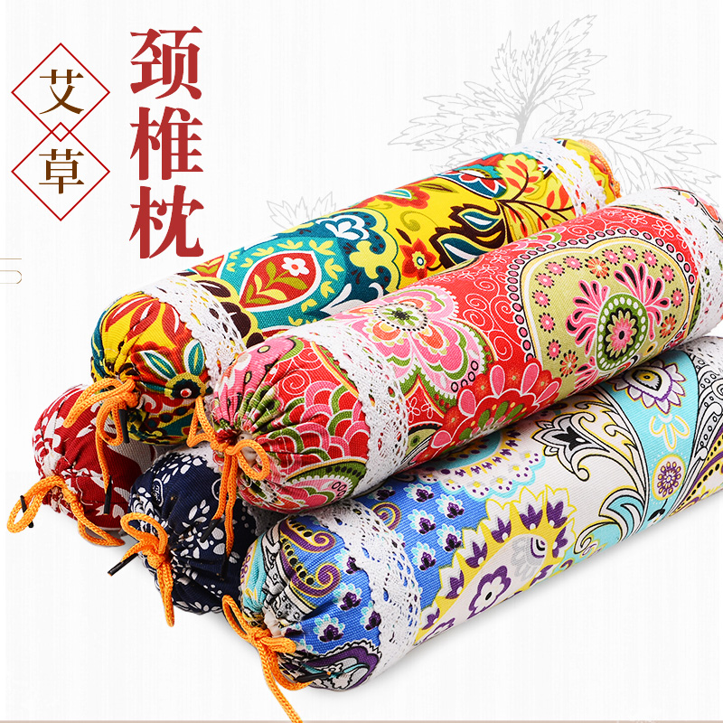 Household Moxa Pillow Moxa Bone Pillow Cylindrical Massage Pillow Candy Type Multi-Functional Cervical Pillow Neck Pillow Manufacturers details Picture