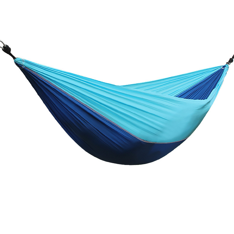 Parachute fabric hammock, outdoor light and breathable hammock, double swing, tourism, mountain climbing and leisure hammock manufacturer wholesale Item Picture