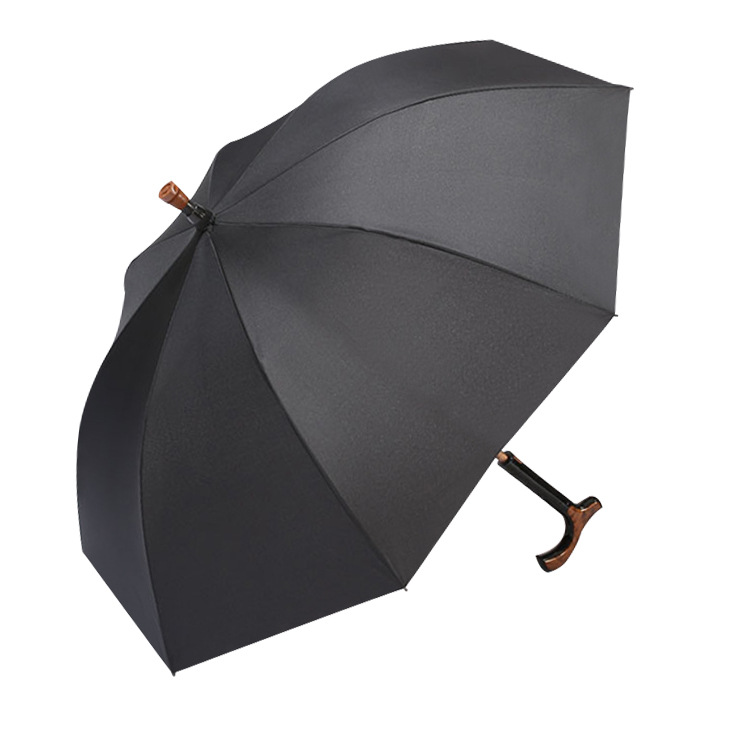 Crutch Umbrella Umbrella With Umbrella Reinforcement For The Elderly Umbrella Long Handle Rain And Weather Dual-Purpose Non-Slip Mountaineering Multi-Functional Walking Stick Umbrella Item Picture