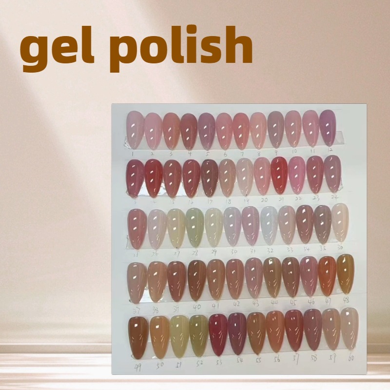 The cross-border nude nail polish gel, in a trendy red color, is a summer ice-clear nail polish gel specially designed for light therapy nail salons details Picture