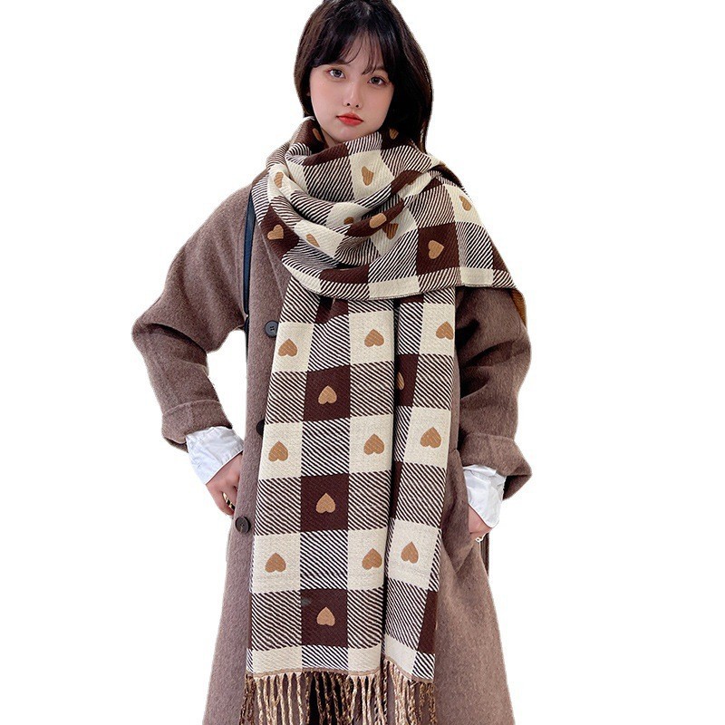 2022 Cashmere Check Scarf For Women Winter Thickened Warm Bib Harry Potter With The Same Shawl For Men Item Picture