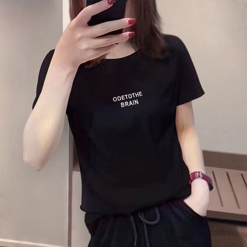 白色休闲纯棉短袖t恤女夏季新款韩版体恤设计感小众别致T恤衫详情21