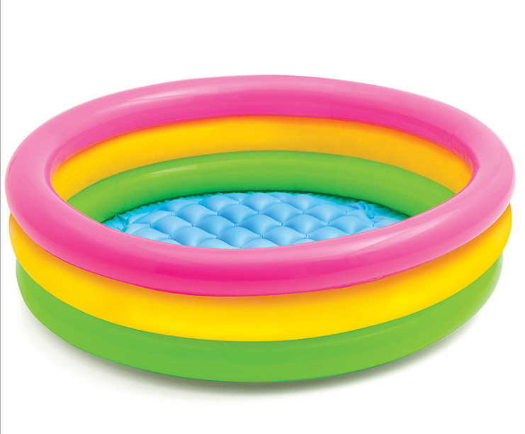 INTEX58924 Cross-border three-ring fluorescent water pool, baby bath pool, indoor children's toy storage basin details Picture