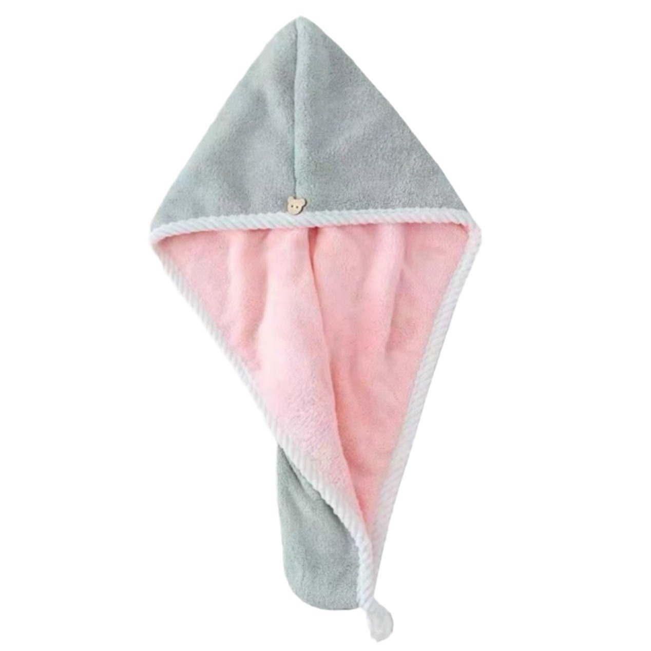 Double Coral Velvet Hair Cap Women's Thick Super Absorbent Quick Drying Shower Cap Spliced Color Hair Towel Wrap Hair Towel Item Picture