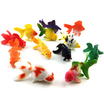 12款小金鱼模型玩具 仿真海洋动物假鱼塑胶小鱼鱼缸造景装饰摆件