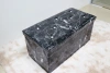 European-style leather storage box, foldable storage and organization box, marble-patterned living room storage stool Specification image