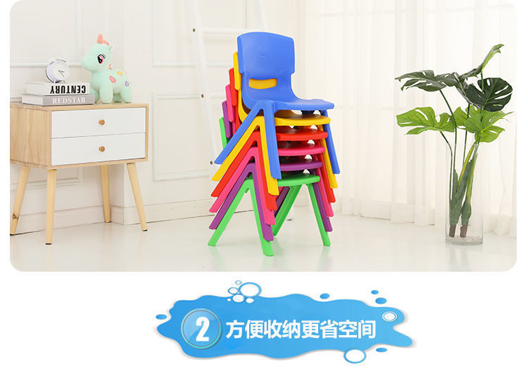 加厚板凳儿童椅子幼儿园靠背椅宝宝坐椅塑料小椅子多用小凳子防滑详情11